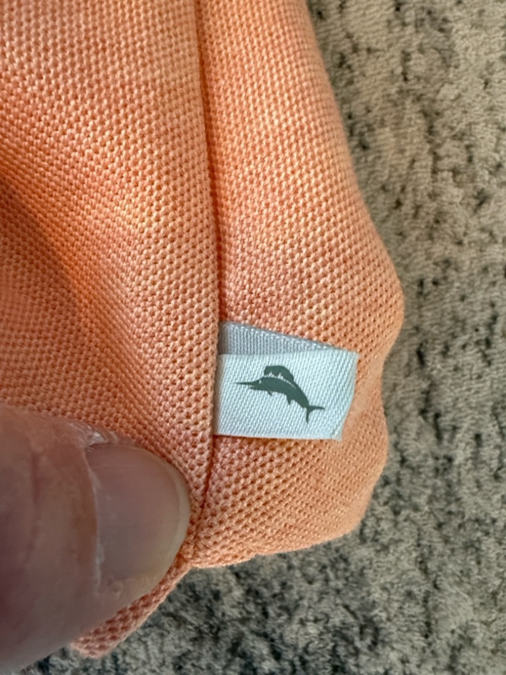 Tommy Bahama Men's Coral Polo with Teal Fish Logo XLT - Picture 4 of 5